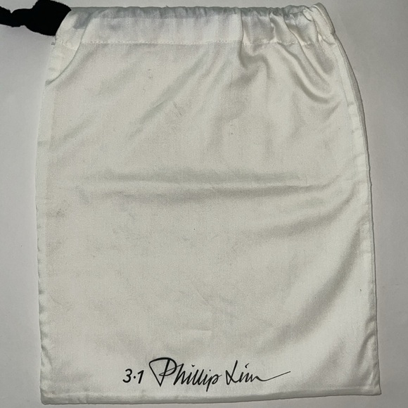 3.1 Phillip Lim Black Leather Silver Block Heels NWT - Picture 16 of 17